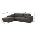 CORNER SOFABED LEFT KANSO FK3338.01L GREY FABRIC 244x188x80Hcm. CORNER SOFABED LEFT KANSO FK3338.01L GREY FABRIC 244x188x80Hcm.