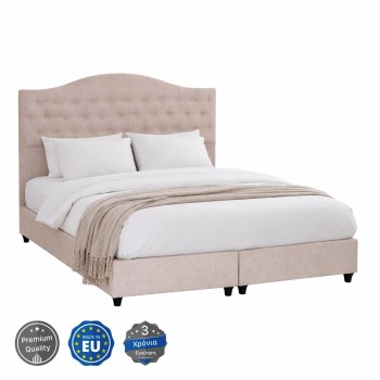 BED DOUBLE MALENA FK638.32 BEIGE FABRIC- FOR MATTRESS 150x200cm.