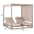 DOUBLE LOUNGE SUNBEDS WITH SUNSHADES GALLANT FK6097.04 ALUMINUM IN CAPPUCCINO 2x2x2m DOUBLE LOUNGE SUNBEDS WITH SUNSHADES GALLANT FK6097.04 ALUMINUM IN CAPPUCCINO 2x2x2m