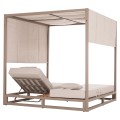 DOUBLE LOUNGE SUNBEDS WITH SUNSHADES GALLANT FK6097.04 ALUMINUM IN CAPPUCCINO 2x2x2m DOUBLE LOUNGE SUNBEDS WITH SUNSHADES GALLANT FK6097.04 ALUMINUM IN CAPPUCCINO 2x2x2m