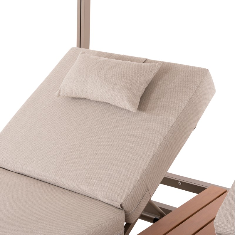 DOUBLE LOUNGE SUNBEDS WITH SUNSHADES GALLANT FK6097.04 ALUMINUM IN CAPPUCCINO 2x2x2m DOUBLE LOUNGE SUNBEDS WITH SUNSHADES GALLANT FK6097.04 ALUMINUM IN CAPPUCCINO 2x2x2m
