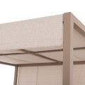 DOUBLE LOUNGE SUNBEDS WITH SUNSHADES GALLANT FK6097.04 ALUMINUM IN CAPPUCCINO 2x2x2m DOUBLE LOUNGE SUNBEDS WITH SUNSHADES GALLANT FK6097.04 ALUMINUM IN CAPPUCCINO 2x2x2m