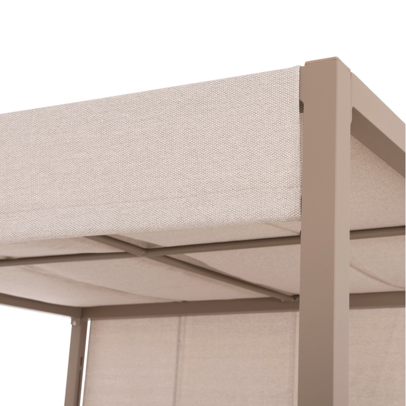DOUBLE LOUNGE SUNBEDS WITH SUNSHADES GALLANT FK6097.04 ALUMINUM IN CAPPUCCINO 2x2x2m DOUBLE LOUNGE SUNBEDS WITH SUNSHADES GALLANT FK6097.04 ALUMINUM IN CAPPUCCINO 2x2x2m