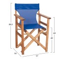DIRECTOR'S CHAIR LIMNOS FK10543.01 BEECH WOOD IN NATURAL & BLUE TEXTILENE 57x54x88.5Hcm. DIRECTOR'S CHAIR LIMNOS FK10543.01 BEECH WOOD IN NATURAL & BLUE TEXTILENE 57x54x88.5Hcm.