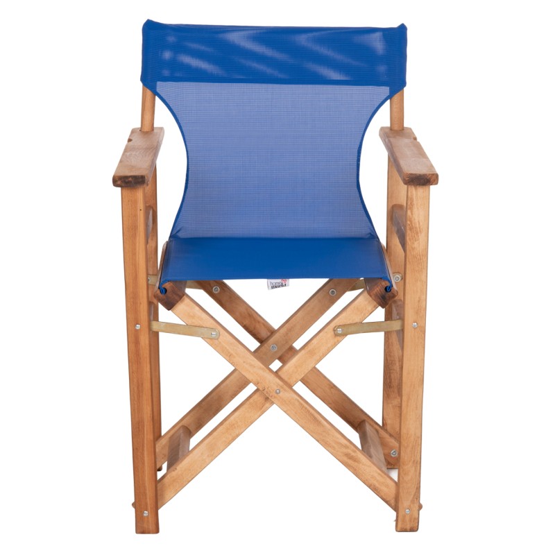 DIRECTOR'S CHAIR LIMNOS FK10543.01 BEECH WOOD IN NATURAL & BLUE TEXTILENE 57x54x88.5Hcm. DIRECTOR'S CHAIR LIMNOS FK10543.01 BEECH WOOD IN NATURAL & BLUE TEXTILENE 57x54x88.5Hcm.