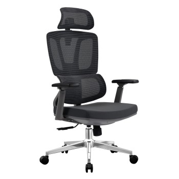 OFFICE CHAIR TASKMASTER FK1216.01 BLACK MESH FABRIC--CHROMED BASE 69x65x125Hcm.