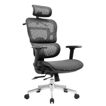 OFFICE CHAIR MODEN FK1215.01 BLACK MESH FABRIC--CHROMED BASE 68x69x126Hcm.