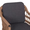 DINING CHAIR BOXER FK6556.01 ALUMINUM & OLEFIN IN GREY--TWIST WICKER 58x60x80Hcm. DINING CHAIR BOXER FK6556.01 ALUMINUM & OLEFIN IN GREY--TWIST WICKER 58x60x80Hcm.