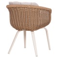 DINING CHAIR VICTUS FK6559.02 ALUMINUM & OLEFIN IN BEIGE--TWIST WICKER 60x62x76Hcm. DINING CHAIR VICTUS FK6559.02 ALUMINUM & OLEFIN IN BEIGE--TWIST WICKER 60x62x76Hcm.