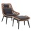 LOUNGE CHAIR WITH FOOTREST REMVAZZO FK6561.01 ALUMINUM IN GREY--WICKER 90x85x96Hcm.