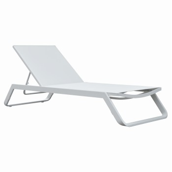 SUNLOUNGER MARIMAR FK6562.02 ALUMINUM FRAME & TEXTILENE IN WHITE 220x67.5x31.5Hcm