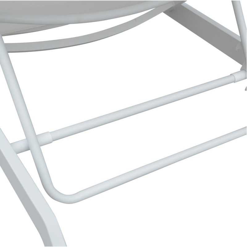 SUNLOUNGER MARIMAR FK6562.02 ALUMINUM FRAME & TEXTILENE IN WHITE 220x67.5x31.5Hcm SUNLOUNGER MARIMAR FK6562.02 ALUMINUM FRAME & TEXTILENE IN WHITE 220x67.5x31.5Hcm