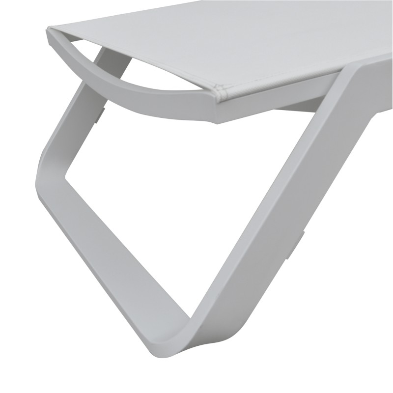 SUNLOUNGER MARIMAR FK6562.02 ALUMINUM FRAME & TEXTILENE IN WHITE 220x67.5x31.5Hcm SUNLOUNGER MARIMAR FK6562.02 ALUMINUM FRAME & TEXTILENE IN WHITE 220x67.5x31.5Hcm