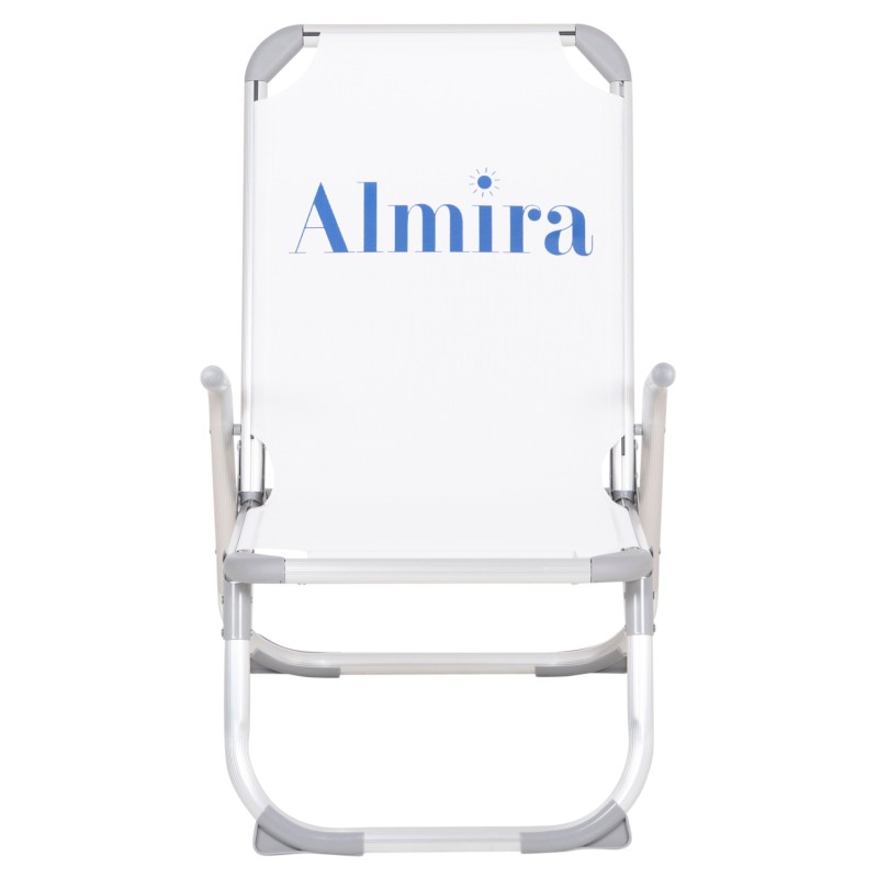 RAISED BEACH CHAIR HEAVY DUTY ALUMINUM ALMIRA FK6431.03 WHITE TEXTILENE 53x68x80Hcm RAISED BEACH CHAIR HEAVY DUTY ALUMINUM ALMIRA FK6431.03 WHITE TEXTILENE 53x68x80Hcm