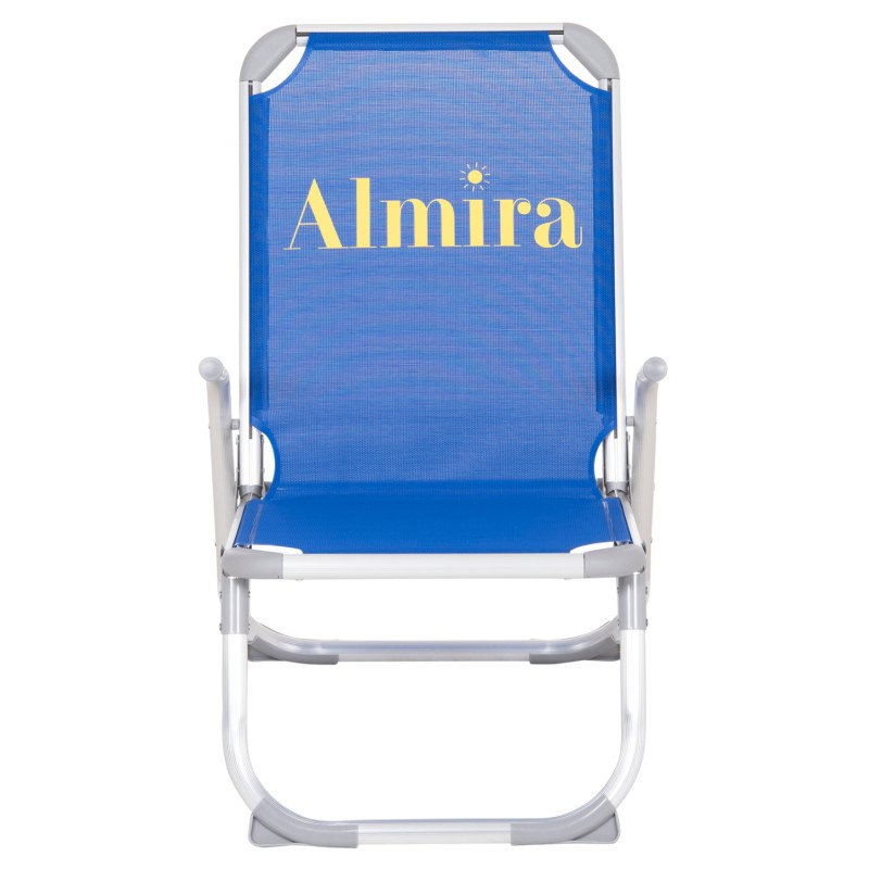 RAISED BEACH CHAIR HEAVY DUTY ALUMINUM ALMIRA FK6431.01 BLUE TEXTILENE 53x68x80Hcm RAISED BEACH CHAIR HEAVY DUTY ALUMINUM ALMIRA FK6431.01 BLUE TEXTILENE 53x68x80Hcm