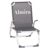 RAISED BEACH CHAIR HEAVY DUTY ALUMINUM ALMIRA FK6431.10 GREY TEXTILENE 53x68x80Hcm