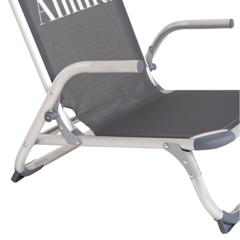 BEACH CHAIR HEAVY DUTY ALUMINUM ALMIRA FK5053.10 GREY TEXTILENE--HIGH BACKREST 55x71x66Hcm BEACH CHAIR HEAVY DUTY ALUMINUM ALMIRA FK5053.10 GREY TEXTILENE--HIGH BACKREST 55x71x66Hcm
