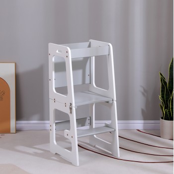 LEARNING TOWER WITH BLACKBOARD RICKI FK18345.03 PINE WOOD IN WHITE/GREY 37x40x84Hcm LEARNING TOWER WITH BLACKBOARD RICKI FK18345.03 PINE WOOD IN WHITE/GREY 37x40x84Hcm