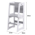 LEARNING TOWER WITH BLACKBOARD RICKI FK18345.03 PINE WOOD IN WHITE/GREY 37x40x84Hcm LEARNING TOWER WITH BLACKBOARD RICKI FK18345.03 PINE WOOD IN WHITE/GREY 37x40x84Hcm