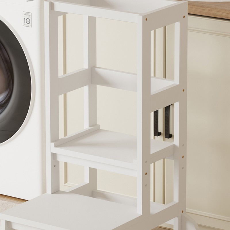 CHILDREN'S LEARNING TOWER t.MONTESSORI PEPE FK9291.03 PINE WOOD IN WHITE 55x53x90Hcm. CHILDREN'S LEARNING TOWER t.MONTESSORI PEPE FK9291.03 PINE WOOD IN WHITE 55x53x90Hcm.