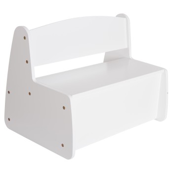 KIDS' BENCH WITH STORAGE RICKI FK18342.03 MDF & PLYWOOD IN WHITE 63x43x47Hcm.