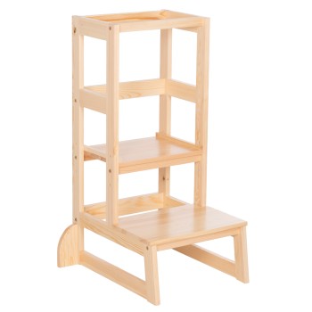 CHILDREN'S LEARNING TOWER t.MONTESSORI PEPE FK9291.01 PINE WOOD IN NATURAL COLOR 55x53x90Hcm.