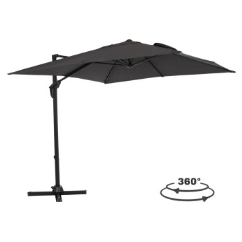 POOLSIDE UMBRELLA JAVANTE FK6623.01 GREY ALUMINUM & SHADE 2.7x2.7x2.7Hcm.