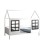 KID'S BED t.MONTESSORI DOMER FK742.01 PINE WOOD IN WHITE--MATTRESS 90x190cm.