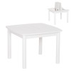 KIDS' TABLE WITH STORAGE SPACE RICKI FK18339.03 MDF & BIRCH WOOD IN WHITE 65x65x47Hcm.