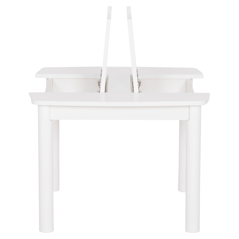 KIDS' TABLE WITH STORAGE SPACE RICKI FK18339.03 MDF & BIRCH WOOD IN WHITE 65x65x47Hcm. KIDS' TABLE WITH STORAGE SPACE RICKI FK18339.03 MDF & BIRCH WOOD IN WHITE 65x65x47Hcm.