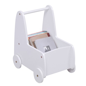 KIDS' STROLLER/CART RICKI FK18341.03 MDF & PLYWOOD IN WHITE 33x45x50Hcm.