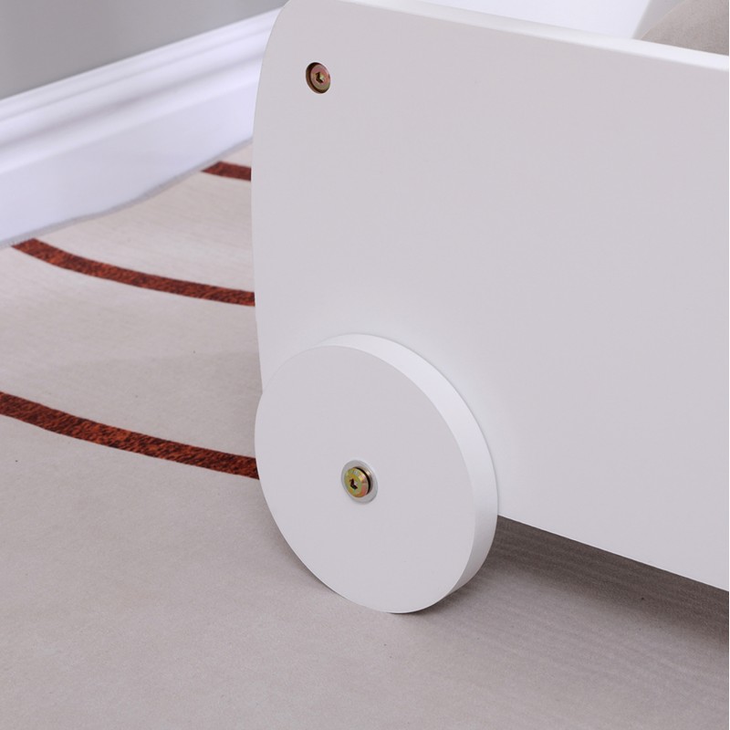 KIDS' STROLLER/CART RICKI FK18341.03 MDF & PLYWOOD IN WHITE 33x45x50Hcm. KIDS' STROLLER/CART RICKI FK18341.03 MDF & PLYWOOD IN WHITE 33x45x50Hcm.