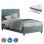 SEMI-DOUBLE BED WITH MATTRESS DOLORES FK10746.04 t.NUBUCK FABRIC IN LIGHT GREEN--FOR 120x200cm.
