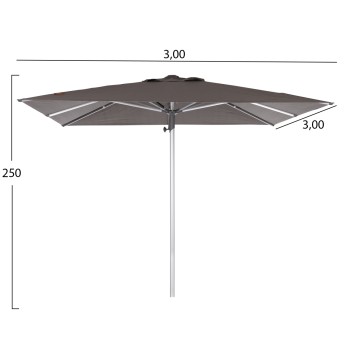 RPOFESSIONAL UMBRELLA 3x3m GLADELL FK6604.01 GREY SHADE-ANODIZED ALUMINUM RPOFESSIONAL UMBRELLA 3x3m GLADELL FK6604.01 GREY SHADE-ANODIZED ALUMINUM