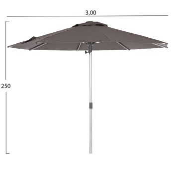 PROFESSIONAL UMBRELLA Φ3,00m GLADELL FK6603.01 GREY SHADE-ANODIZED ALUMINUM (WITHOUT BASE) PROFESSIONAL UMBRELLA Φ3,00m GLADELL FK6603.01 GREY SHADE-ANODIZED ALUMINUM (WITHOUT BASE)