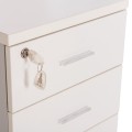 OFFICE DRAWERS WITH KEY LOCK VANCE FK2159 WHITE MELAMINE--WHEELS 39x40x60Hcm. OFFICE DRAWERS WITH KEY LOCK VANCE FK2159 WHITE MELAMINE--WHEELS 39x40x60Hcm.