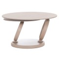 COFFEE TABLE DOUBLE NUBISA FK18364.02 METAL IN BEIGE--SINTERED STONE IN TRAVERTINE COLOR Φ80Χ43.5Hcm. COFFEE TABLE DOUBLE NUBISA FK18364.02 METAL IN BEIGE--SINTERED STONE IN TRAVERTINE COLOR Φ80Χ43.5Hcm.