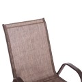 OUTDOOR 5-PCS DINING SET LEOFER FK21009 DINING TABLE & 4 ARMCHAIRS--BROWN