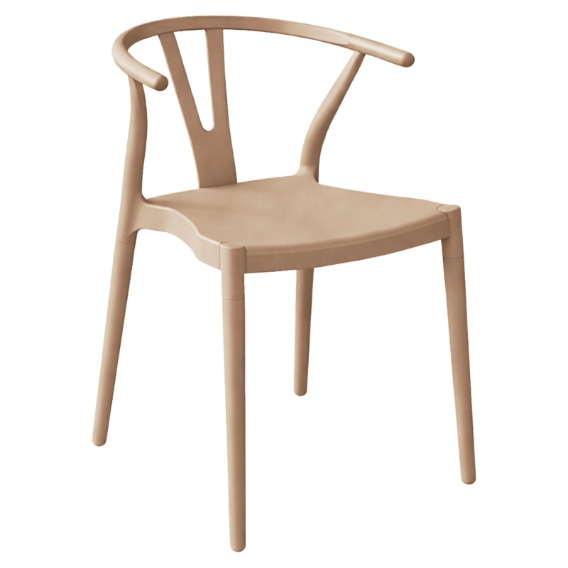 OUTDOOR DINING CHAIR BRAVE FK6625.04 POLPYPROPYLENE IN CAPPUCCINO COLOR 47x42x84.5Hcm OUTDOOR DINING CHAIR BRAVE FK6625.04 POLPYPROPYLENE IN CAPPUCCINO COLOR 47x42x84.5Hcm