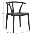 OUTDOOR DINING CHAIR BRAVE FK6625.02 POLPYPROPYLENE IN BLACK 47x42x84.5Hcm OUTDOOR DINING CHAIR BRAVE FK6625.02 POLPYPROPYLENE IN BLACK 47x42x84.5Hcm