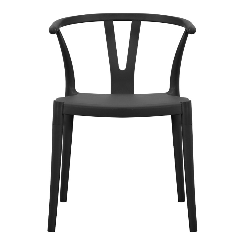 OUTDOOR DINING CHAIR BRAVE FK6625.02 POLPYPROPYLENE IN BLACK 47x42x84.5Hcm OUTDOOR DINING CHAIR BRAVE FK6625.02 POLPYPROPYLENE IN BLACK 47x42x84.5Hcm