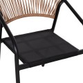 OUTDOOR DINING SET 5PCS ADAM FK10727.03 METAL CHAIRS & TABLE 110x60cm BLACK OUTDOOR DINING SET 5PCS ADAM FK10727.03 METAL CHAIRS & TABLE 110x60cm BLACK