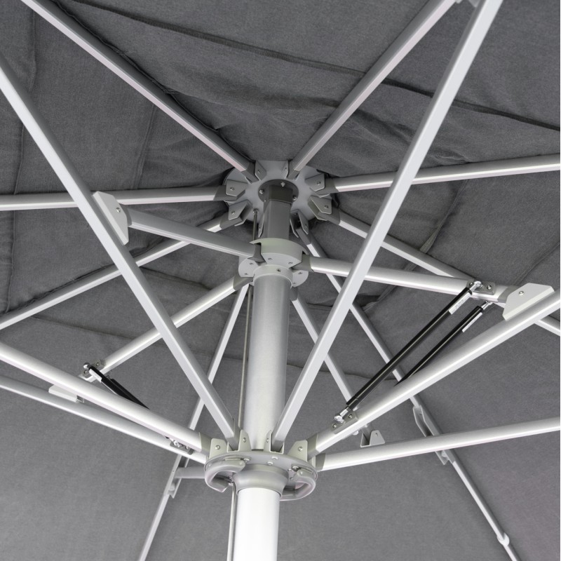 PROFESSIONAL UMBRELLA 4x4x3.55FK GLADELL FK6605.01 ANODIZED ALUMINUM--ACRYLIC SHADE IN GREY PROFESSIONAL UMBRELLA 4x4x3.55FK GLADELL FK6605.01 ANODIZED ALUMINUM--ACRYLIC SHADE IN GREY