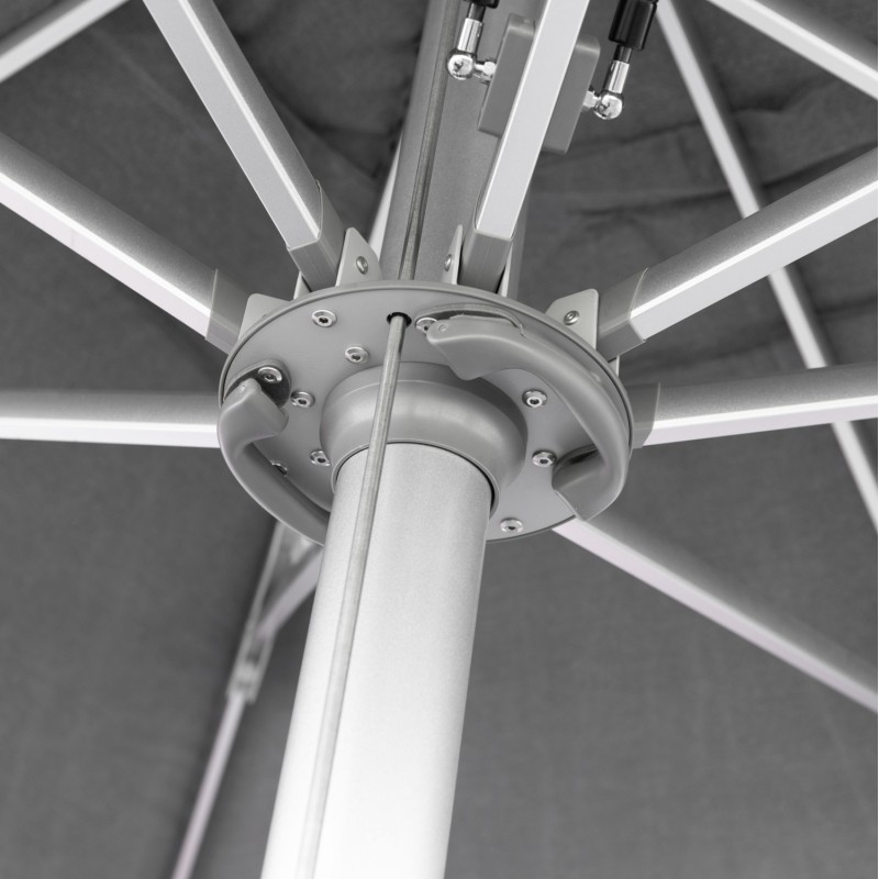 PROFESSIONAL UMBRELLA 4x4x3.55FK GLADELL FK6605.01 ANODIZED ALUMINUM--ACRYLIC SHADE IN GREY PROFESSIONAL UMBRELLA 4x4x3.55FK GLADELL FK6605.01 ANODIZED ALUMINUM--ACRYLIC SHADE IN GREY