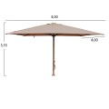 PROFESSIONAL UMBRELLA 4x4m GLADELL FK6605.02 HEAT TRANSFER ALUMINUM--ACRYLIC SHADE IN SAND BEIGE PROFESSIONAL UMBRELLA 4x4m GLADELL FK6605.02 HEAT TRANSFER ALUMINUM--ACRYLIC SHADE IN SAND BEIGE