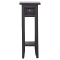 SIDE TABLE RAMU FK9484.02 MAHOGANY WOOD WITH A DRAWER IN BLACK 25x25x66,5Hcm.