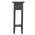 SIDE TABLE RAMU FK9484.02 MAHOGANY WOOD WITH A DRAWER IN BLACK 25x25x66,5Hcm.