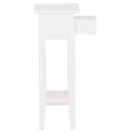 SIDE TABLE RAMU FK9484.03 MAHOGANY WOOD WITH A DRAWER IN WHITE 25x25x66.5Hcm.