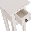SIDE TABLE RAMU FK9484.03 MAHOGANY WOOD WITH A DRAWER IN WHITE 25x25x66.5Hcm.
