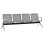 BENCH 4-SEATER AIRPORT-TYPE AVIATOR FK18401 METALLIC MESH IN SILVER/GREY COLOR 223x55x76Hcm.